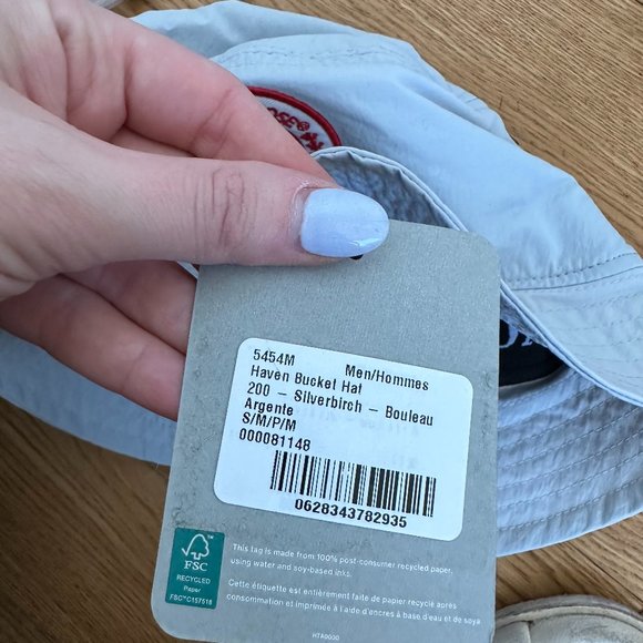 NWT Canada Goose Haven Bucket Hat Reflective Tape Silverbirch Sz S-M - Picture 4 of 9